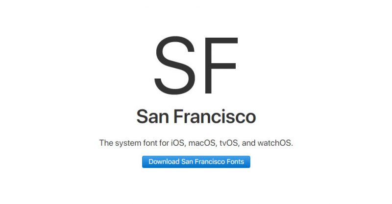 san francisco font family free download