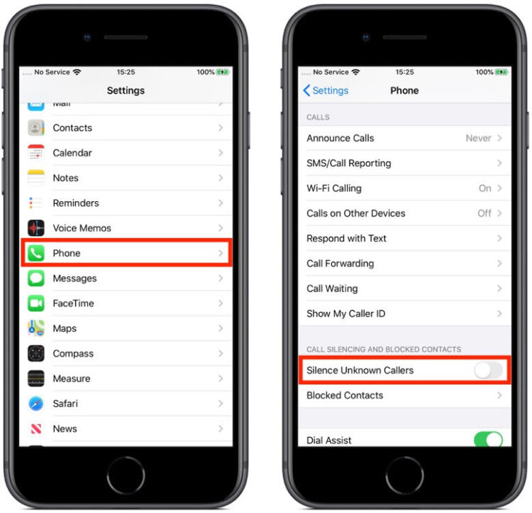 how to block unknown calls on iphone