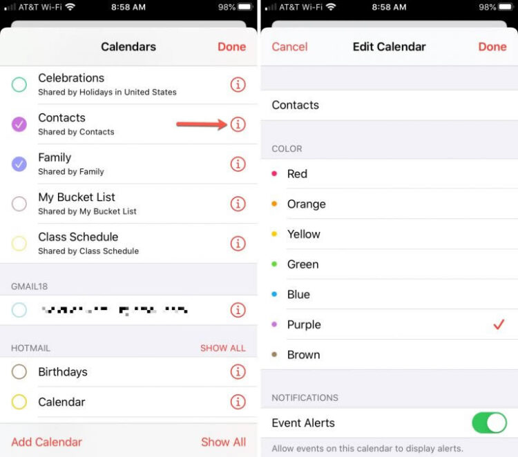 วิธีกำหนดสี Calendar บน iPhone, iPad และ Mac – Flashfly Dot Net