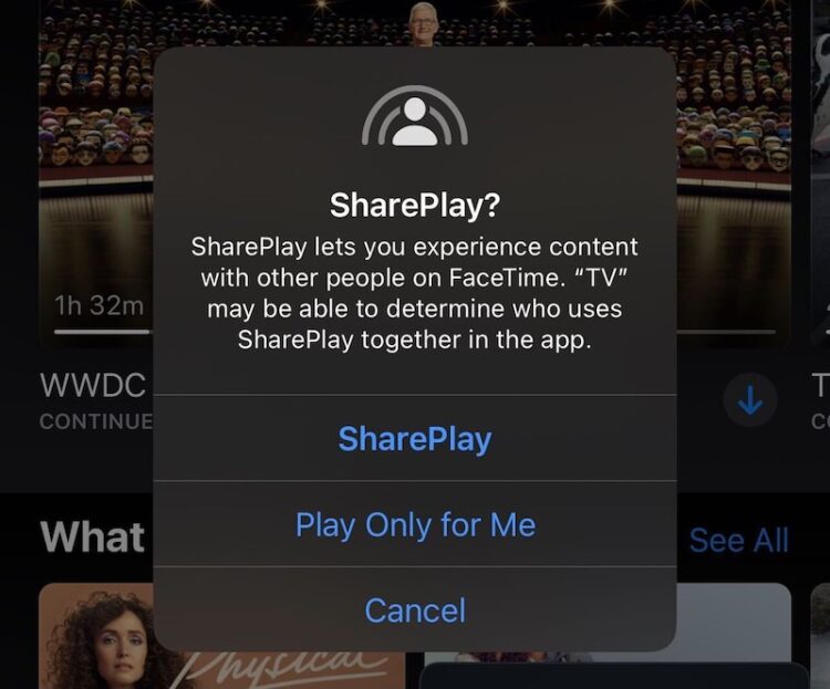 apple shareplay release date